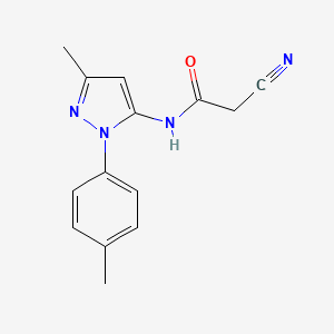 2-cyano-N-[3-methyl-1-(4-methylphenyl)-1H-pyrazol-5-yl]acetamide