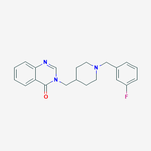 3-[[1-[(3-Fluorophenyl)methyl]piperidin-4-yl]methyl]quinazolin-4-one