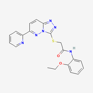 molecular formula C20H18N6O2S B2661408 N-(2-乙氧基苯基)-2-[(6-吡啶-2-基-[1,2,4]三唑并[4,3-b]吡啶-3-基)硫代基]乙酰胺 CAS No. 894054-15-0