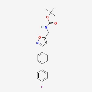 molecular formula C21H21FN2O3 B2661417 Tert-butyl (3-(4'-fluorobiphenyl-4-YL)isoxazol-5-YL)methylcarbamate CAS No. 1065075-48-0