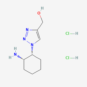 molecular formula C9H18Cl2N4O B2661419 {1-[(1R,2S)-2-aminocyclohexyl]-1H-1,2,3-triazol-4-yl}methanol dihydrochloride CAS No. 1808653-87-3