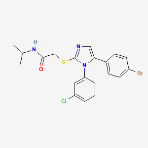 2-((5-(4-bromophenyl)-1-(3-chlorophenyl)-1H-imidazol-2-yl)thio)-N-isopropylacetamide