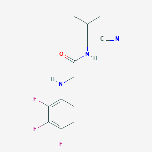 molecular formula C14H16F3N3O B2661428 N-(1-cyano-1,2-dimethylpropyl)-2-[(2,3,4-trifluorophenyl)amino]acetamide CAS No. 1208783-19-0