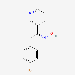 molecular formula C13H11BrN2O B2661429 (NZ)-N-[2-(4-bromophenyl)-1-pyridin-3-ylethylidene]hydroxylamine CAS No. 850832-44-9