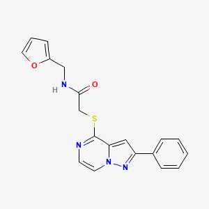 N-(2-furylmethyl)-2-[(2-phenylpyrazolo[1,5-a]pyrazin-4-yl)thio]acetamide