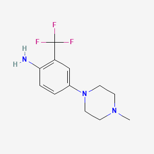 molecular formula C12H16F3N3 B2661433 4-(4-Methylpiperazin-1-yl)-2-(trifluoromethyl)aniline CAS No. 863675-89-2