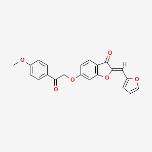 molecular formula C22H16O6 B2661434 (Z)-2-(furan-2-ylmethylene)-6-(2-(4-methoxyphenyl)-2-oxoethoxy)benzofuran-3(2H)-one CAS No. 622796-23-0