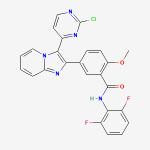 molecular formula C25H16ClF2N5O2 B2661446 5-(3-(2-氯吡嘧啶-4-基)咪唑并[1,2-a]吡啶-2-基)-N-(2,6-二氟苯基)-2-甲氧基苯甲酰胺 CAS No. 1089278-50-1