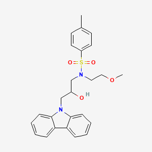 B2661447 N-(3-carbazol-9-yl-2-hydroxypropyl)-N-(2-methoxyethyl)-4-methylbenzenesulfonamide CAS No. 864940-06-7