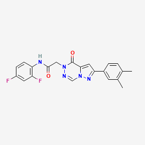 molecular formula C21H17F2N5O2 B2661451 N-(2,4-difluorophenyl)-2-[2-(3,4-dimethylphenyl)-4-oxopyrazolo[1,5-d][1,2,4]triazin-5(4H)-yl]acetamide CAS No. 1020969-54-3