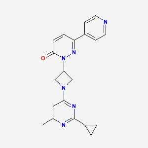 2-[1-(2-Cyclopropyl-6-methylpyrimidin-4-yl)azetidin-3-yl]-6-pyridin-4-ylpyridazin-3-one