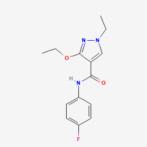 molecular formula C14H16FN3O2 B2661462 3-ethoxy-1-ethyl-N-(4-fluorophenyl)-1H-pyrazole-4-carboxamide CAS No. 1014045-54-5