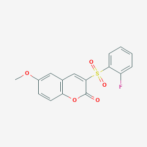molecular formula C16H11FO5S B2661465 3-(2-Fluorophenyl)sulfonyl-6-methoxychromen-2-one CAS No. 904450-40-4