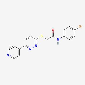 molecular formula C17H13BrN4OS B2661471 N-(4-bromophenyl)-2-(6-pyridin-4-ylpyridazin-3-yl)sulfanylacetamide CAS No. 872702-12-0