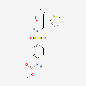 methyl (4-(N-(2-cyclopropyl-2-hydroxy-2-(thiophen-2-yl)ethyl)sulfamoyl)phenyl)carbamate
