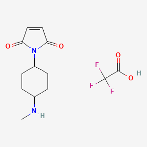 molecular formula C13H17F3N2O4 B2661480 1-[4-(甲基氨基)环己基]-2,5-二氢-1H-吡咯-2,5-二酮, 三氟乙酸 CAS No. 1803588-22-8