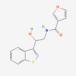 molecular formula C15H13NO3S B2661488 N-(2-(benzo[b]thiophen-3-yl)-2-hydroxyethyl)furan-3-carboxamide CAS No. 2034256-86-3