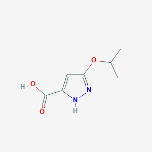 molecular formula C7H10N2O3 B2661503 5-Isopropoxy-1H-pyrazole-3-carboxylic acid CAS No. 1344687-57-5