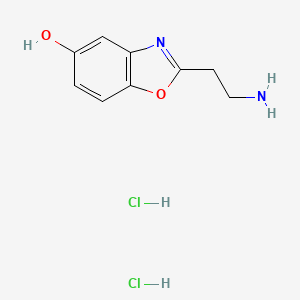 molecular formula C9H12Cl2N2O2 B2661508 2-(2-Aminoethyl)-1,3-benzoxazol-5-ol;dihydrochloride CAS No. 2580239-01-4