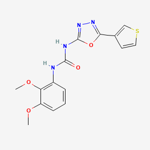 molecular formula C15H14N4O4S B2661510 1-(2,3-Dimethoxyphenyl)-3-(5-(thiophen-3-yl)-1,3,4-oxadiazol-2-yl)urea CAS No. 1251686-34-6