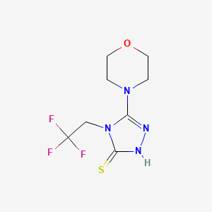 molecular formula C8H11F3N4OS B2661511 5-(morpholin-4-yl)-4-(2,2,2-trifluoroethyl)-4H-1,2,4-triazole-3-thiol CAS No. 1221724-02-2