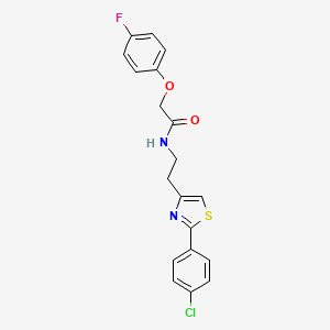 molecular formula C19H16ClFN2O2S B2661513 N-{2-[2-(4-氯苯基)-1,3-噻唑-4-基]乙基}-2-(4-氟苯氧基)乙酰胺 CAS No. 946375-57-1