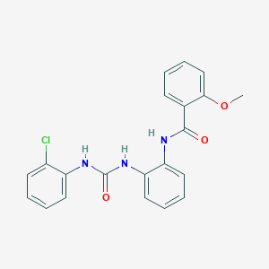 molecular formula C21H18ClN3O3 B2661517 N-(2-(3-(2-chlorophenyl)ureido)phenyl)-2-methoxybenzamide CAS No. 1207006-69-6