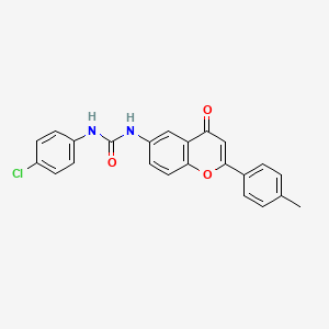 molecular formula C23H17ClN2O3 B2661519 1-(4-氯苯基)-3-[2-(4-甲基苯基)-4-氧代-4H-香豆素-6-基]脲 CAS No. 923132-58-5