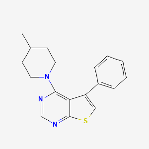 4-(4-Methylpiperidin-1-yl)-5-phenylthieno[2,3-d]pyrimidine