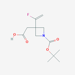 2-(1-(tert-Butoxycarbonyl)-3-(1-fluorovinyl)azetidin-3-yl)acetic acid