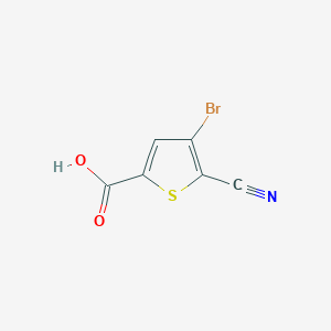 molecular formula C6H2BrNO2S B2661544 4-Bromo-5-cyanothiophene-2-carboxylic acid CAS No. 1521491-96-2