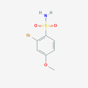 molecular formula C7H8BrNO3S B2661555 2-Bromo-4-methoxybenzenesulfonamide CAS No. 1208076-86-1