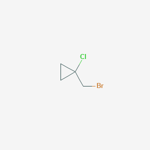 molecular formula C4H6BrCl B2661558 1-(Bromomethyl)-1-chlorocyclopropane CAS No. 1378809-51-8