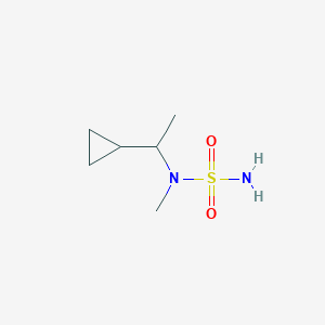 molecular formula C6H14N2O2S B2661561 N-(1-cyclopropylethyl)-N-methylaminosulfonamide CAS No. 1153065-40-7