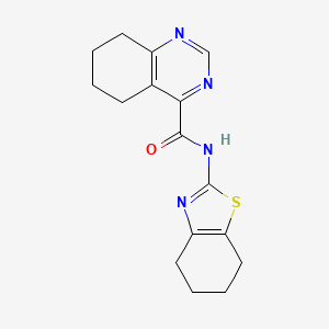 molecular formula C16H18N4OS B2661562 N-(4,5,6,7-Tetrahydro-1,3-benzothiazol-2-yl)-5,6,7,8-tetrahydroquinazoline-4-carboxamide CAS No. 2415462-62-1