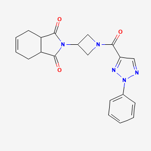 2-(1-(2-phenyl-2H-1,2,3-triazole-4-carbonyl)azetidin-3-yl)-3a,4,7,7a-tetrahydro-1H-isoindole-1,3(2H)-dione