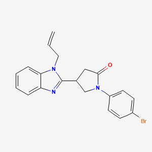molecular formula C20H18BrN3O B2661564 4-(1-allyl-1H-benzo[d]imidazol-2-yl)-1-(4-bromophenyl)pyrrolidin-2-one CAS No. 847395-40-8