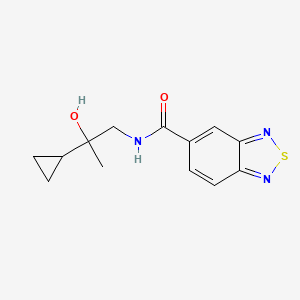 molecular formula C13H15N3O2S B2661581 N-(2-cyclopropyl-2-hydroxypropyl)benzo[c][1,2,5]thiadiazole-5-carboxamide CAS No. 1286714-39-3