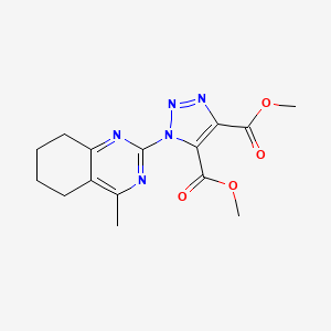 molecular formula C15H17N5O4 B2661584 二甲基-1-(4-甲基-5,6,7,8-四氢-2-喹唑啉基)-1H-1,2,3-三唑-4,5-二羧酸二甲酯 CAS No. 860650-84-6