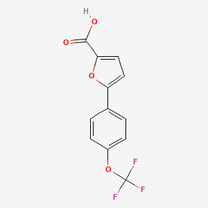molecular formula C12H7F3O4 B2661586 5-[4-(Trifluoromethoxy)phenyl]furan-2-carboxylic acid CAS No. 638160-01-7