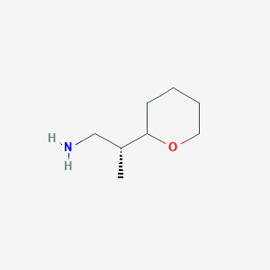 molecular formula C8H17NO B2661592 (2R)-2-(Oxan-2-yl)propan-1-amine CAS No. 2248216-44-4