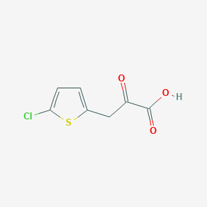 molecular formula C7H5ClO3S B2661596 3-(5-氯噻吩-2-基)-2-氧代丙酸 CAS No. 1156724-61-6