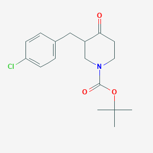 molecular formula C17H22ClNO3 B2661597 Tert-butyl 3-[(4-chlorophenyl)methyl]-4-oxopiperidine-1-carboxylate CAS No. 1260840-04-7