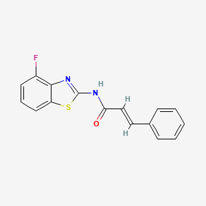molecular formula C16H11FN2OS B2661598 N-(4-fluorobenzo[d]thiazol-2-yl)cinnamamide CAS No. 1322315-21-8