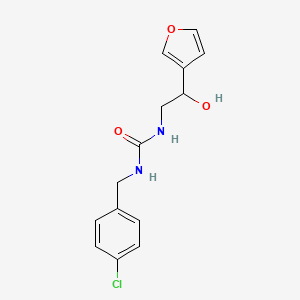 molecular formula C14H15ClN2O3 B2661601 1-(4-Chlorobenzyl)-3-(2-(furan-3-yl)-2-hydroxyethyl)urea CAS No. 1396870-02-2