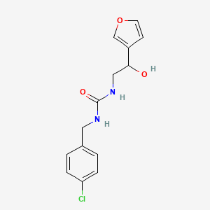 molecular formula C14H15ClN2O3 B2661601 1-(4-氯苄基)-3-(2-(呋喃-3-基)-2-羟基乙基)脲 CAS No. 1396870-02-2