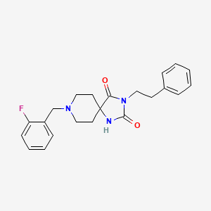 molecular formula C22H24FN3O2 B2661604 8-[(2-fluorophenyl)methyl]-3-(2-phenylethyl)-1,3,8-triazaspiro[4.5]decane-2,4-dione CAS No. 1021100-11-7