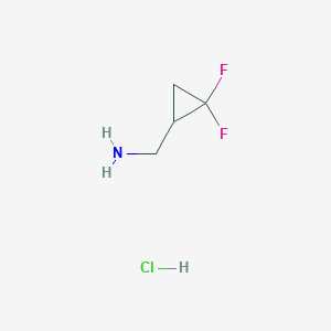molecular formula C4H8ClF2N B2661608 (2,2-Difluorocyclopropyl)methanamine hydrochloride CAS No. 1426309-49-0; 847926-81-2