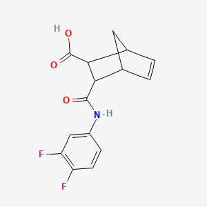 molecular formula C15H13F2NO3 B2661612 3-[(3,4-Difluorophenyl)carbamoyl]bicyclo[2.2.1]hept-5-ene-2-carboxylic acid CAS No. 1022315-49-6