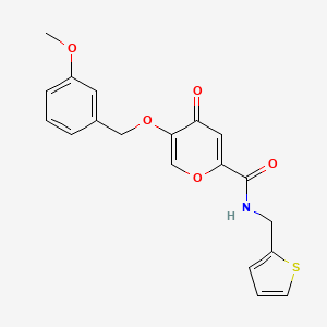 5-((3-methoxybenzyl)oxy)-4-oxo-N-(thiophen-2-ylmethyl)-4H-pyran-2-carboxamide